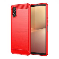 Zadný Kryt Carbon červený – Sony Xperia 10 VI