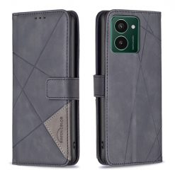 Kryty na mobil | Knižkové puzdro Rhombus čierne – HMD Pulse / Pulse+ / Pulse Pro | Kryty na mobil