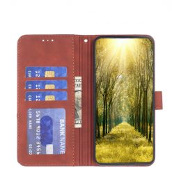 Kryty na mobil | Knižkové puzdro Rhombus hnedé – HMD Pulse / Pulse+ / Pulse Pro | Kryty na mobil