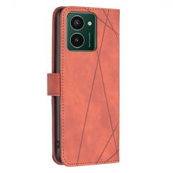 Kryty na mobil | Knižkové puzdro Rhombus hnedé – HMD Pulse / Pulse+ / Pulse Pro | Kryty na mobil