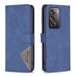 Kryty na mobil | Knižkové puzdro Rhombus modré – Oppo Reno 12 Pro | Kryty na mobil