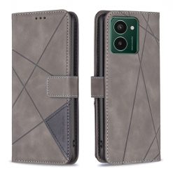 Kryty na mobil | Knižkové puzdro Rhombus sivé – HMD Pulse / Pulse+ / Pulse Pro | Kryty na mobil