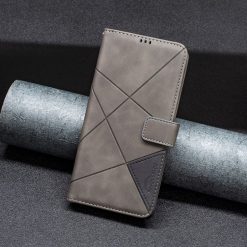Kryty na mobil | Knižkové puzdro Rhombus sivé – HMD Pulse / Pulse+ / Pulse Pro | Kryty na mobil