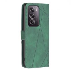 Knižkové puzdro Rhombus zelené – Oppo Reno 12 Pro | Kryty na mobil Kryty na mobil | Knižkové puzdro Rhombus zelené – Oppo Reno 12 Pro | Kryty na mobil