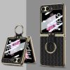 Kryty na mobil | Kryt GKK Weave Texture Case modrý – Samsung Galaxy Z Flip 6 / Z Flip 7 FE | Kryty na mobil