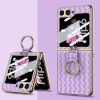 Kryty na mobil | Kryt GKK Weave Texture Case modrý – Samsung Galaxy Z Flip 6 / Z Flip 7 FE | Kryty na mobil
