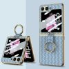 Kryty na mobil | Kryt GKK Weave Texture Case fialový – Samsung Galaxy Z Flip 6 / Z Flip 7 FE | Kryty na mobil