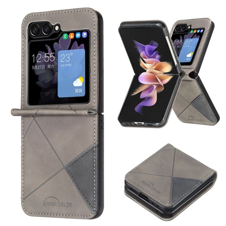 Kryt Rhombus sivý – Samsung Galaxy Z Flip 6 / Z Flip 7 FE | Kryty na mobil Kryty na mobil | Kryt Rhombus sivý – Samsung Galaxy Z Flip 6 / Z Flip 7 FE | Kryty na mobil