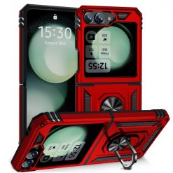 Odolný Kryt Ring Armor case červený – Samsung Galaxy Z Flip 6 / Z Flip 7 FE