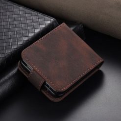 Peňaženkové puzdro AZNS Dream hnedé – Samsung Galaxy Z Flip 6 / Z Flip 7 FE | Kryty na mobil Kryty na mobil | Peňaženkové puzdro AZNS Dream hnedé – Samsung Galaxy Z Flip 6 / Z Flip 7 FE | Kryty na mobil