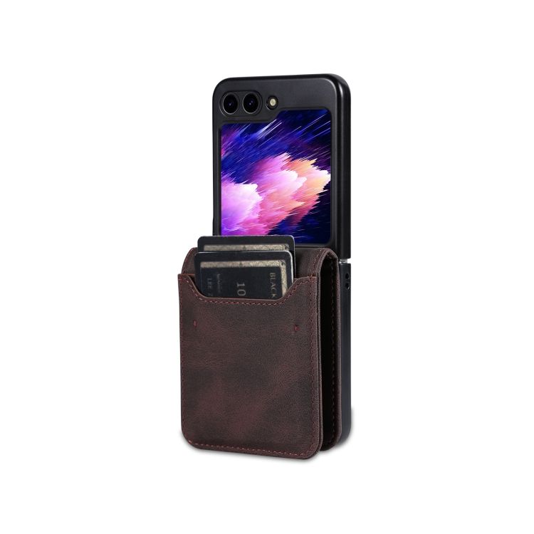 Peňaženkové puzdro AZNS Dream hnedé – Samsung Galaxy Z Flip 6 / Z Flip 7 FE | Kryty na mobil Kryty na mobil | Peňaženkové puzdro AZNS Dream hnedé – Samsung Galaxy Z Flip 6 / Z Flip 7 FE | Kryty na mobil