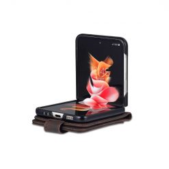 Peňaženkové puzdro AZNS Dream hnedé – Samsung Galaxy Z Flip 6 / Z Flip 7 FE | Kryty na mobil Kryty na mobil | Peňaženkové puzdro AZNS Dream hnedé – Samsung Galaxy Z Flip 6 / Z Flip 7 FE | Kryty na mobil