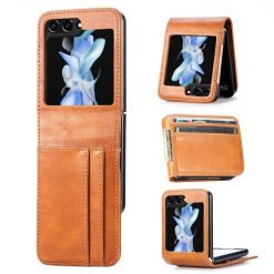 Peňaženkové puzdro Storm Leather case hnedé – Samsung Galaxy Z Flip 6 / Z Flip 7 FE | Kryty na mobil Kryty na mobil | Peňaženkové puzdro Storm Leather case hnedé – Samsung Galaxy Z Flip 6 / Z Flip 7 FE | Kryty na mobil
