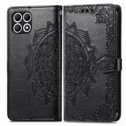 Kryty na mobil | Peňaženkové puzdro Embossing Pattern Mandala Flower čierne – T Phone 2 | Kryty na mobil