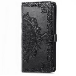 Peňaženkové puzdro Embossing Pattern Mandala Flower čierne – T Phone 2 Pro