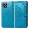 Kryty na mobil | Peňaženkové puzdro Embossing Pattern Mandala Flower fialové – T Phone 2 | Kryty na mobil
