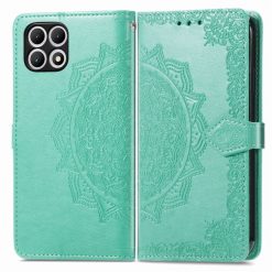 Kryty na mobil | Peňaženkové puzdro Embossing Pattern Mandala Flower zelené – T Phone 2 | Kryty na mobil
