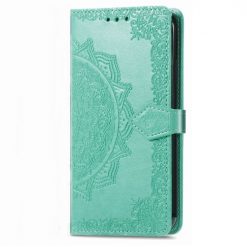 Peňaženkové puzdro Embossing Pattern Mandala Flower zelené – T Phone 2 Pro