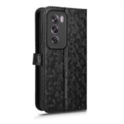 Kryty na mobil | Peňaženkové puzdro Honeycomb Dot Texture Case čierne – Oppo Reno 12 Pro | Kryty na mobil