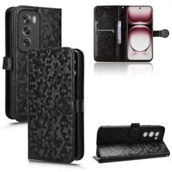 Kryty na mobil | Peňaženkové puzdro Honeycomb Dot Texture Case čierne – Oppo Reno 12 Pro | Kryty na mobil