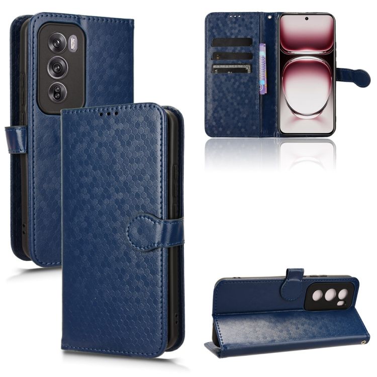 Peňaženkové puzdro Honeycomb Dot Texture Case modré – Oppo Reno 12 Pro | Kryty na mobil Kryty na mobil | Peňaženkové puzdro Honeycomb Dot Texture Case modré – Oppo Reno 12 Pro | Kryty na mobil