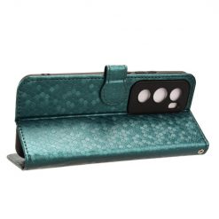 Kryty na mobil | Peňaženkové puzdro Honeycomb Dot Texture Case zelené – Oppo Reno 12 Pro | Kryty na mobil