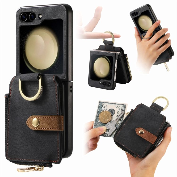 Peňaženkové puzdro Unique Wallet čierne – Samsung Galaxy Z Flip 6 / Z Flip 7 FE | Kryty na mobil Kryty na mobil | Peňaženkové puzdro Unique Wallet čierne – Samsung Galaxy Z Flip 6 / Z Flip 7 FE | Kryty na mobil