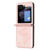 Kryty na mobil | Puzdro Embossing Pattern Motýľ zelené – Samsung Galaxy Z Flip 6 / Z Flip 7 FE | Kryty na mobil