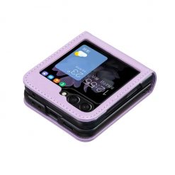 Kryty na mobil | Puzdro Embossing Pattern Motýľ fialové – Samsung Galaxy Z Flip 6 / Z Flip 7 FE | Kryty na mobil
