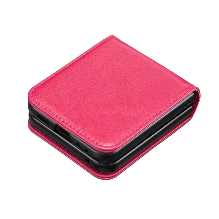 Puzdro Embossing Pattern Motýľ tmavoružové – Samsung Galaxy Z Flip 6 / Z Flip 7 FE | Kryty na mobil Kryty na mobil | Puzdro Embossing Pattern Motýľ tmavoružové – Samsung Galaxy Z Flip 6 / Z Flip 7 FE | Kryty na mobil