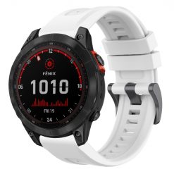 Kryty na mobil | Remienok Solid Wristband biely pre Garmin Fenix 7 Solar | Kryty na mobil