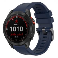 Remienok Solid Wristband tmavomodrý pre Garmin Fenix 7 Solar