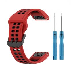 Kryty na mobil | Remienok Sport Wristband červeno-čierny pre Garmin Fenix 7S / 6S / 5S | Kryty na mobil