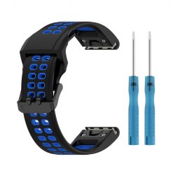 Remienok Sport Wristband čierno-modrý pre Garmin Fenix 7S / 6S / 5S | Kryty na mobil Kryty na mobil | Remienok Sport Wristband čierno-modrý pre Garmin Fenix 7S / 6S / 5S | Kryty na mobil