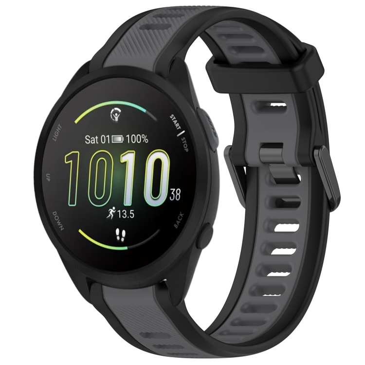 Remienok Sport Wristband čierno-sivý pre Garmin Forerunner 165 20mm | Kryty na mobil Kryty na mobil | Remienok Sport Wristband čierno-sivý pre Garmin Forerunner 165 20mm | Kryty na mobil