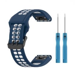 Kryty na mobil | Remienok Sport Wristband modro-biely pre Garmin Fenix 7S / 6S / 5S | Kryty na mobil