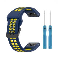 Kryty na mobil | Remienok Sport Wristband modro-žltý pre Garmin Fenix 7S / 6S / 5S | Kryty na mobil