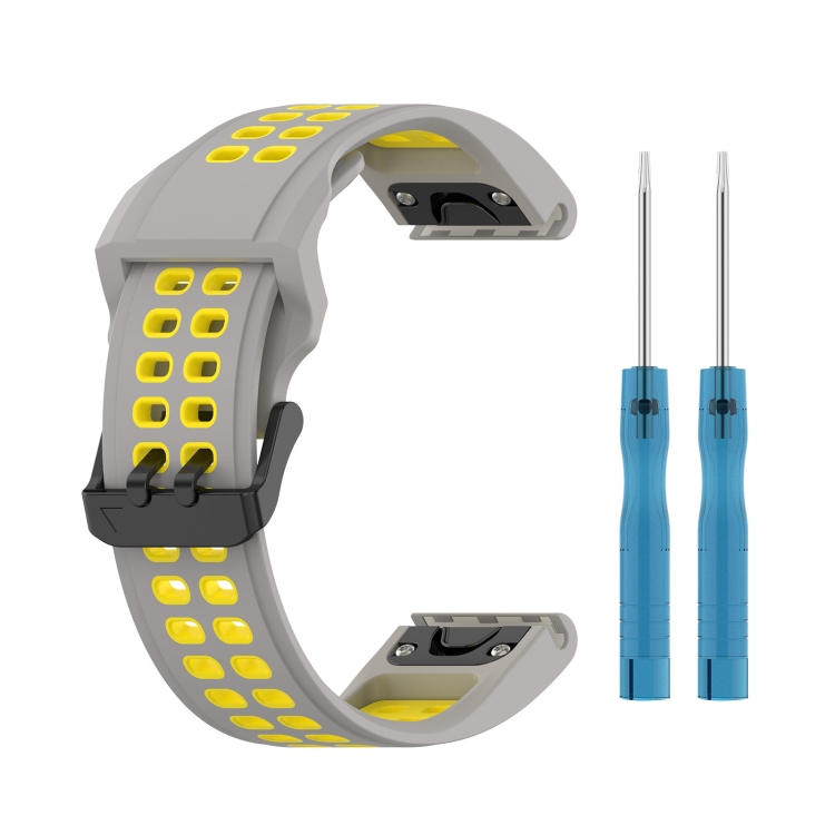 Remienok Sport Wristband sivo-žltý pre Garmin Fenix 7S / 6S / 5S | Kryty na mobil Kryty na mobil | Remienok Sport Wristband sivo-žltý pre Garmin Fenix 7S / 6S / 5S | Kryty na mobil