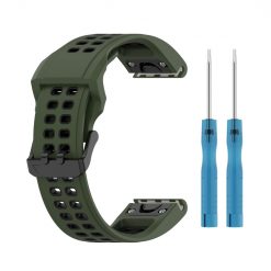Kryty na mobil | Remienok Sport Wristband zeleno-čierny pre Garmin Fenix 7S / 6S / 5S | Kryty na mobil