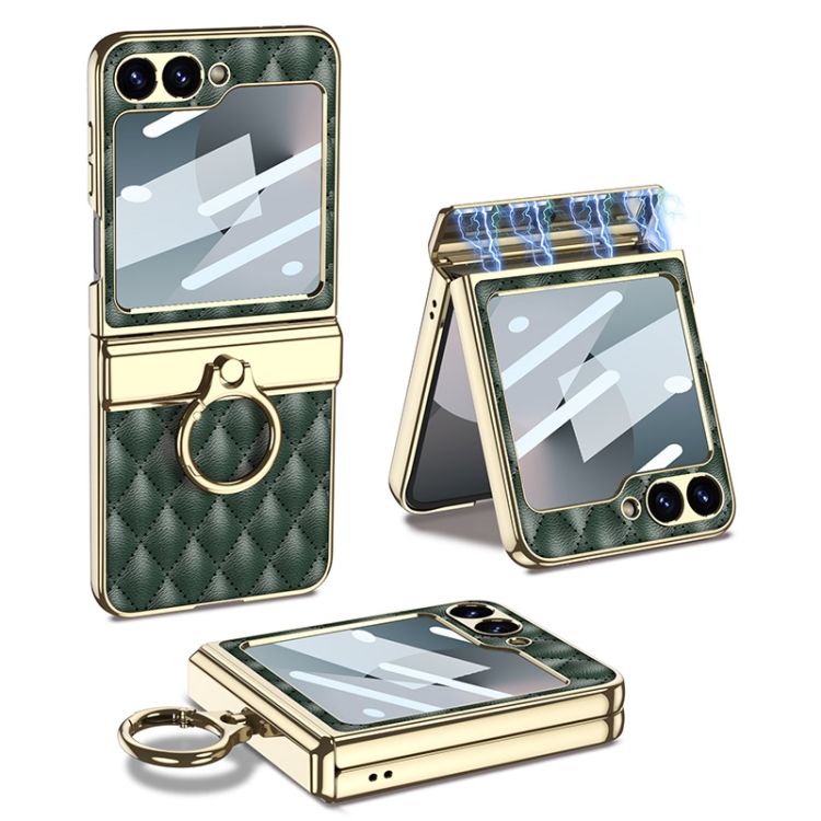 Kryt GKK Elegant Ring case tmavozelený – Samsung Galaxy Z Flip 6 / Z Flip 7 FE | Kryty na mobil Kryty na mobil | Kryt GKK Elegant Ring case tmavozelený – Samsung Galaxy Z Flip 6 / Z Flip 7 FE | Kryty na mobil