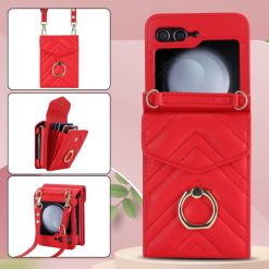 Kryty na mobil | Peňaženkové puzdro Arrow Card case červené – Samsung Galaxy Z Flip 6 / Z Flip 7 FE | Kryty na mobil