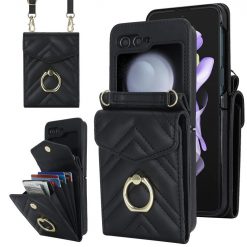 Kryty na mobil | Peňaženkové puzdro Arrow Card case čierne – Samsung Galaxy Z Flip 6 / Z Flip 7 FE | Kryty na mobil