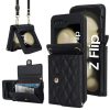Kryty na mobil | Peňaženkové puzdro Diamond Card case červené – Samsung Galaxy Z Flip 6 / Z Flip 7 FE | Kryty na mobil