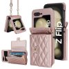 Kryty na mobil | Peňaženkové puzdro Diamond Card case fialové – Samsung Galaxy Z Flip 6 / Z Flip 7 FE | Kryty na mobil