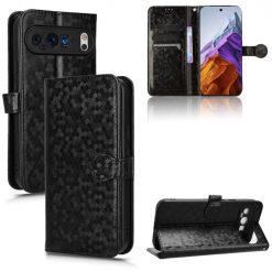 Kryty na mobil | Peňaženkové puzdro Honeycomb Dot Texture Case čierne – Google Pixel 9 Pro XL | Kryty na mobil
