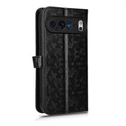 Kryty na mobil | Peňaženkové puzdro Honeycomb Dot Texture Case čierne – Google Pixel 9 Pro XL | Kryty na mobil