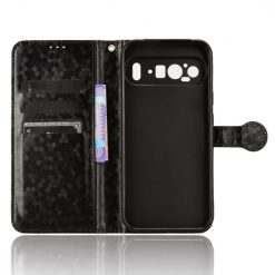 Kryty na mobil | Peňaženkové puzdro Honeycomb Dot Texture Case čierne – Google Pixel 9 Pro XL | Kryty na mobil