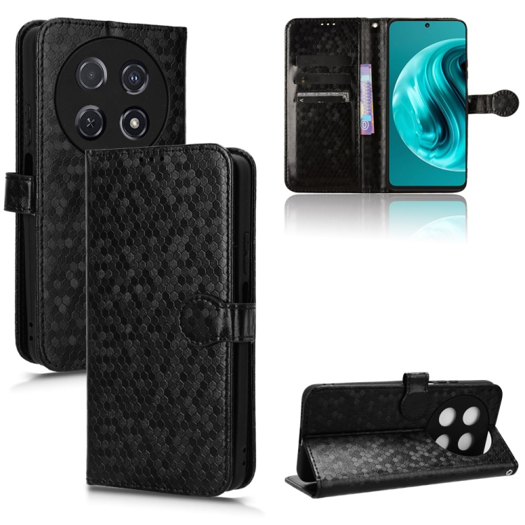 Peňaženkové puzdro Honeycomb Dot Texture Case čierne – Huawei Nova 12i | Kryty na mobil Kryty na mobil | Peňaženkové puzdro Honeycomb Dot Texture Case čierne – Huawei Nova 12i | Kryty na mobil
