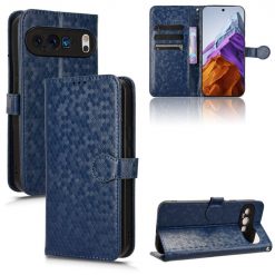 Kryty na mobil | Peňaženkové puzdro Honeycomb Dot Texture Case modré – Google Pixel 9 | Kryty na mobil