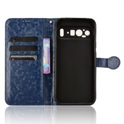 Kryty na mobil | Peňaženkové puzdro Honeycomb Dot Texture Case modré – Google Pixel 9 | Kryty na mobil